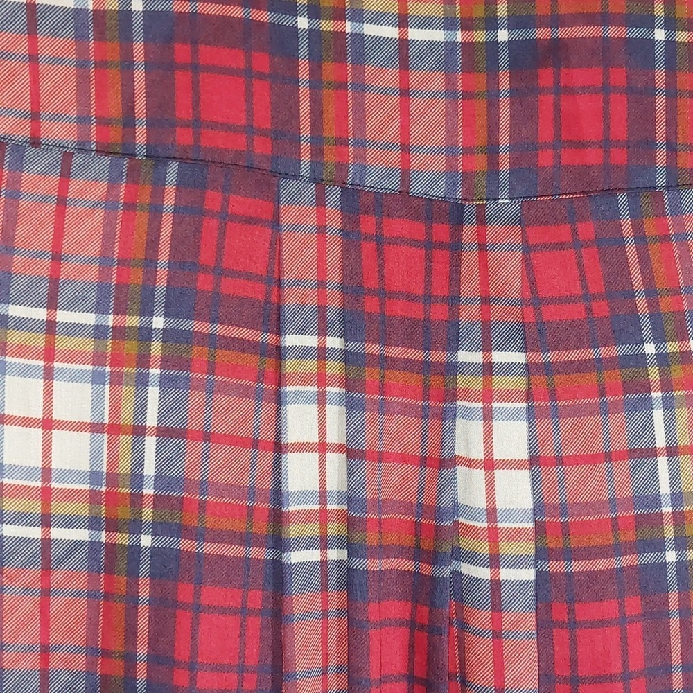 BASLER Women's Soft Red Blue Plaid Long Sleeve Button Up Shirt Comfort EUC - Picture 6 of 8